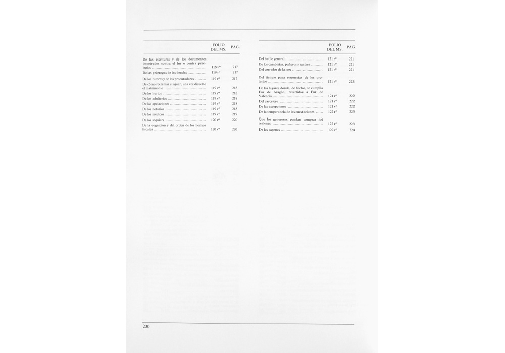 Furs Regne de València-Boronat de Pera-Jaime I Aragón-Manuscript-Illuminated codex-facsimile book-Vicent García Editores-18 Commentary Index d.